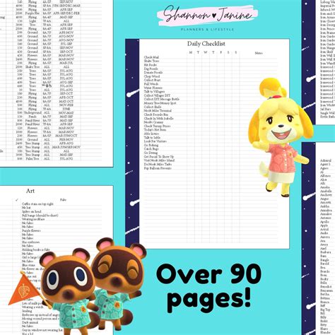 animal crossing catalog checklist.